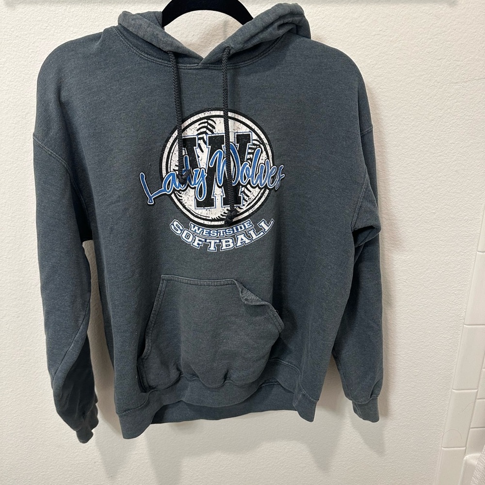 Gray Hoodie with Graphic Design